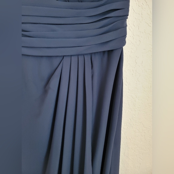 Bill Levkoff Blue One Shoulder Dress Size 6 - Picture 10 of 13